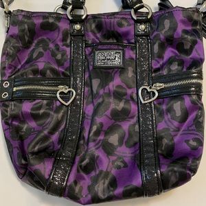 EXC Coach Poppy Purple Ocelot Bag